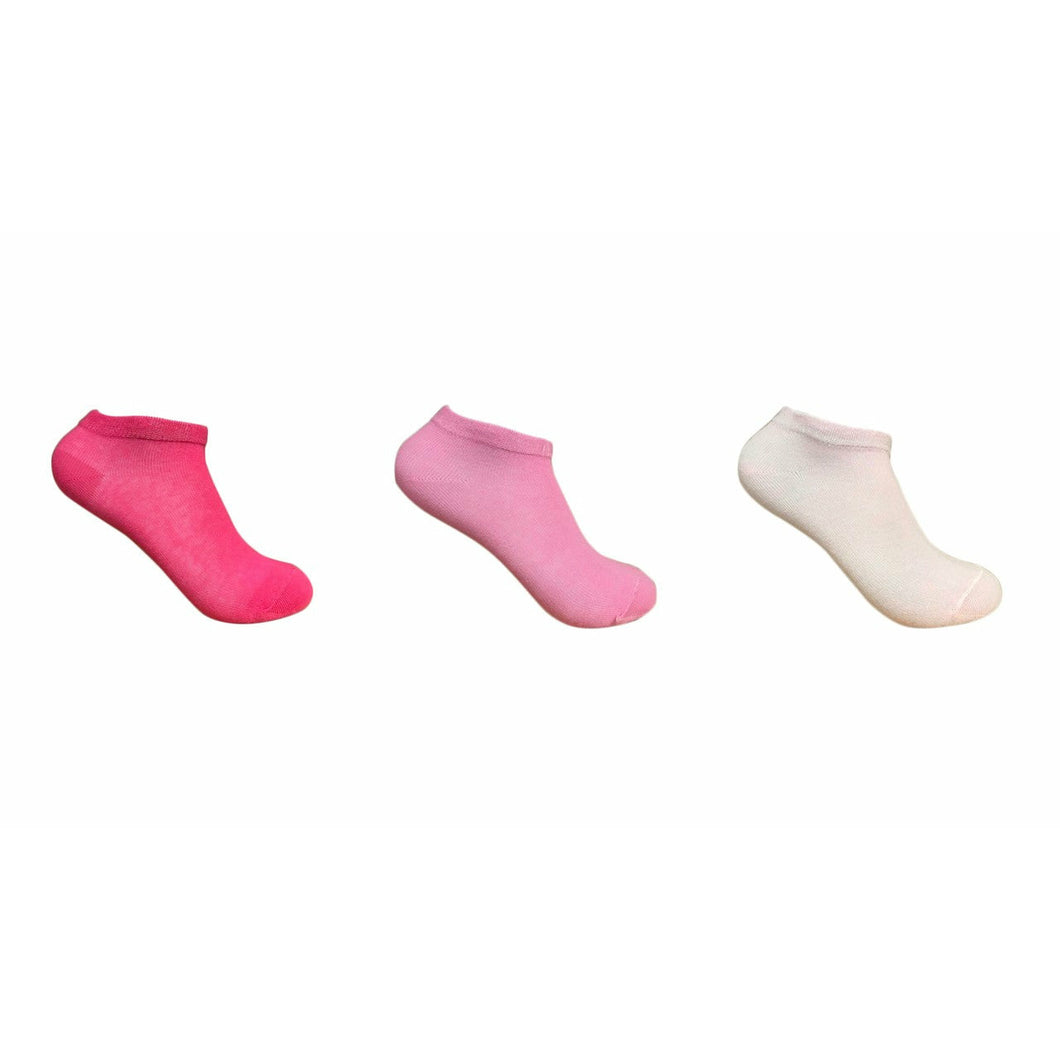 Undeez Girls 3pk Pink Sport Socks