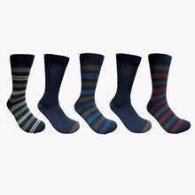 Load image into Gallery viewer, Undeez 5 Pack Striped Trouser Socks Greys
