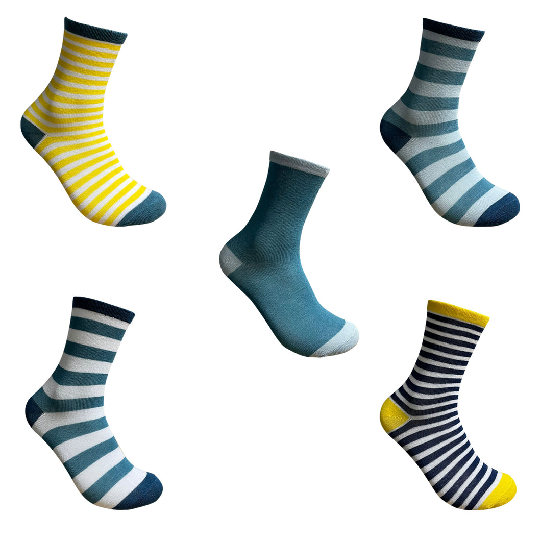 Undeez Boys 5pk Striped Trouser Socks